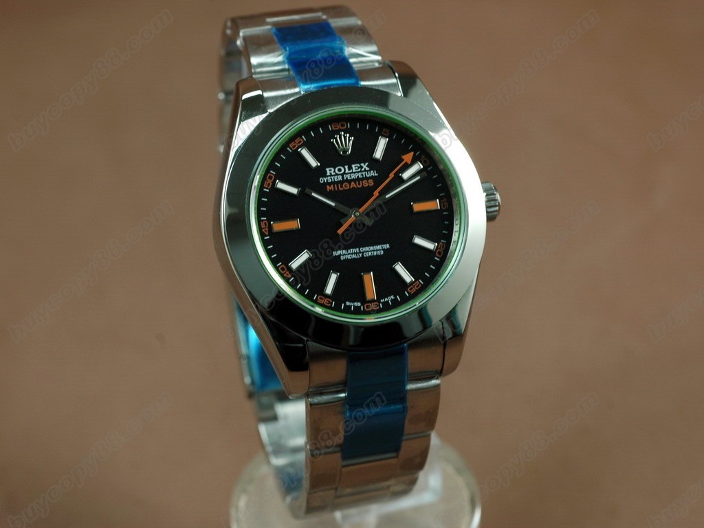 勞力士【男性用】 Milguass SS/SS Black Dial (Green Sapphire) Asian 2836-2 自動機芯搭載0