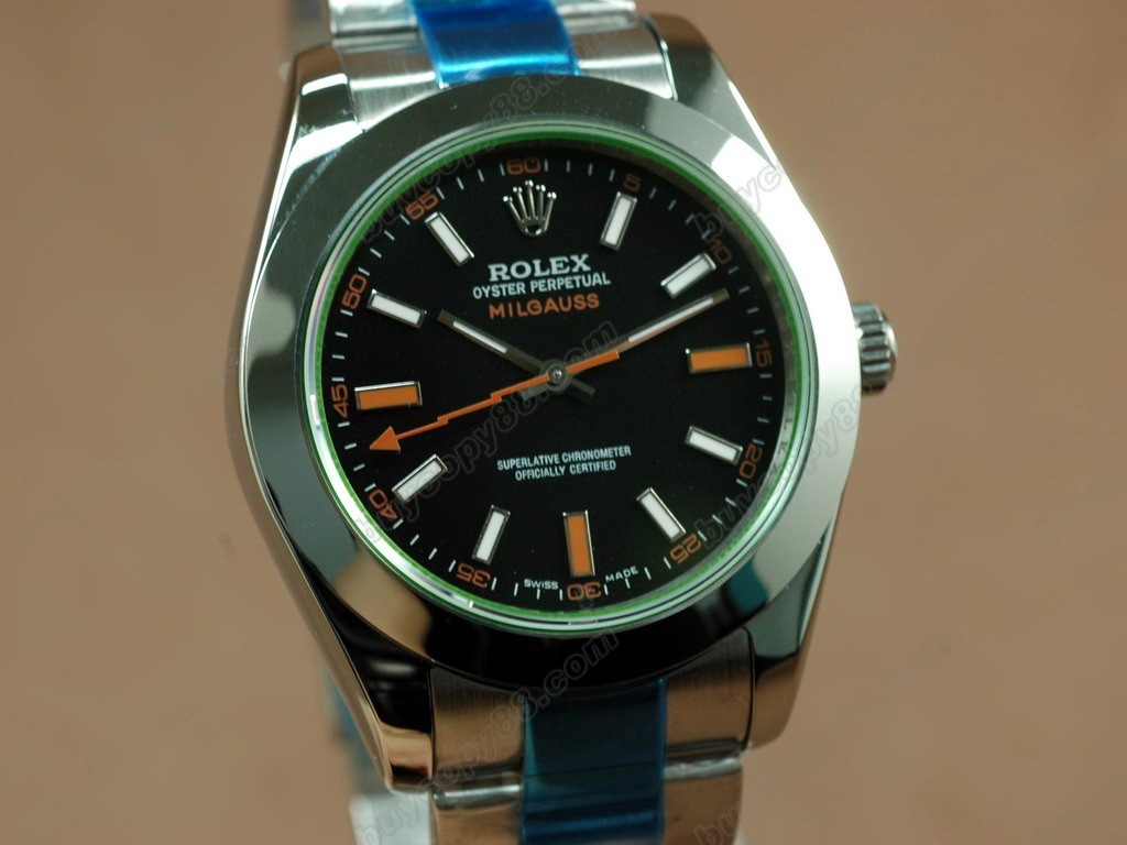 勞力士【男性用】 Milguass SS/SS Black Dial (Green Sapphire) Asian 2836-2 自動機芯搭載1