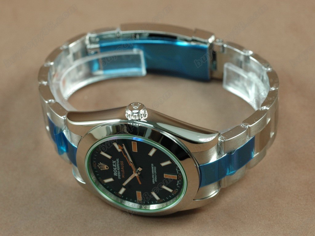 勞力士【男性用】 Milguass SS/SS Black Dial (Green Sapphire) Asian 2836-2 自動機芯搭載3