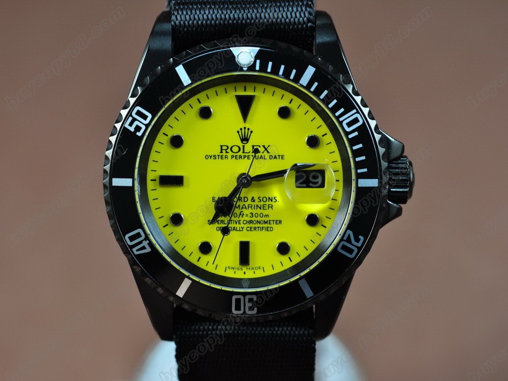 勞力士【男性用】Submariner PVD Satin Strap Black Dial A-2836-2 自動機芯搭載5