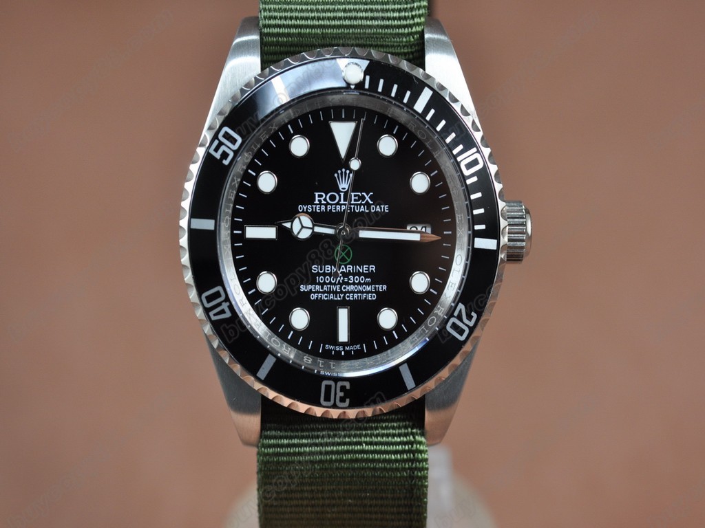 勞力士【男性用】Submariner SS Satin Strap Black Dial A-2836-2 自動機芯搭載2