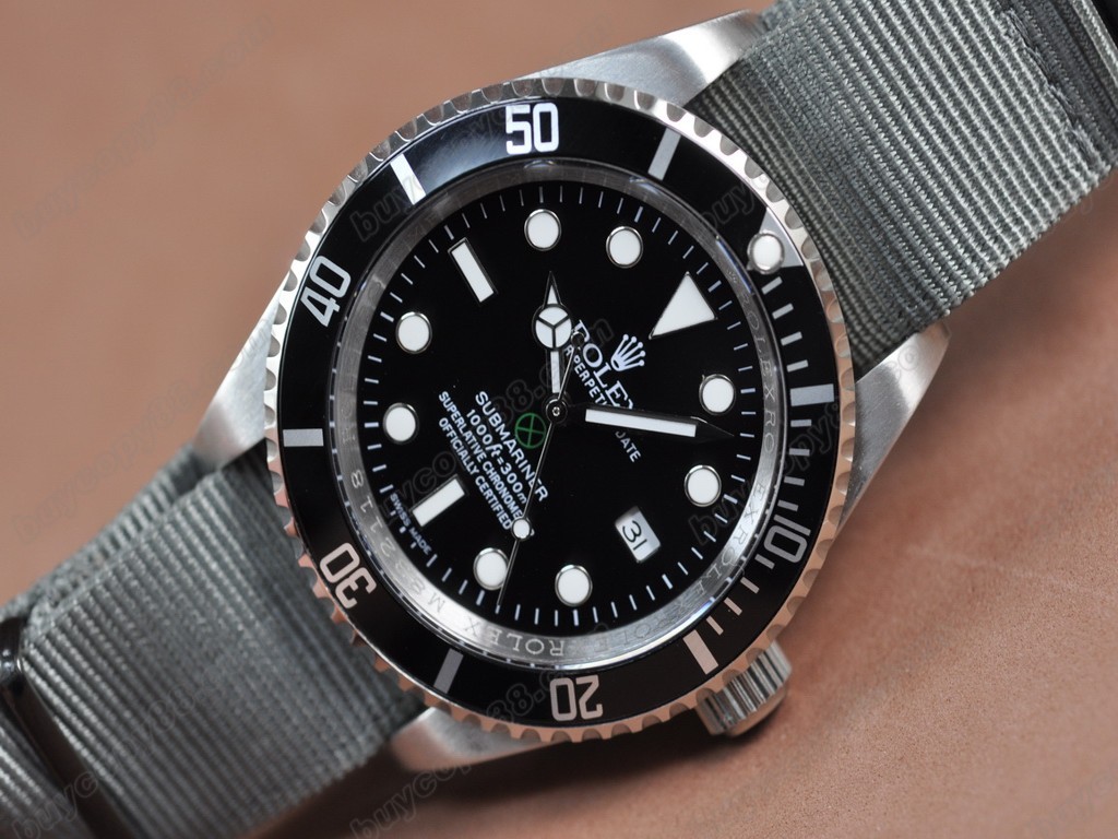 勞力士【男性用】Submariner SS Satin Strap Black Dial A-2836-2 自動機芯搭載3