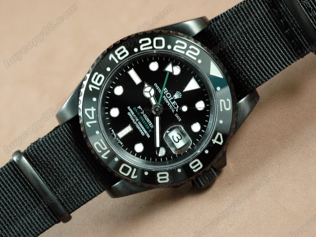 勞力士【男性用】Pro Hunter GMT Master II PVD Black Ceramic Bez A-2836-2 自動機芯搭載5