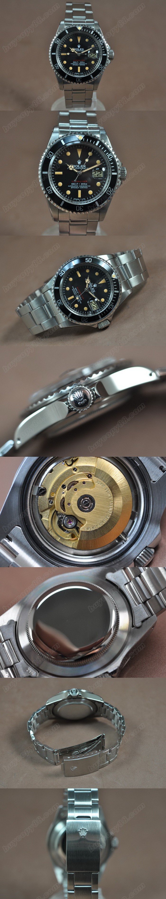 勞力士 Watches Submariner Vintage SS 黑 文字盤 A-2836-2 自動機芯 搭 載   0