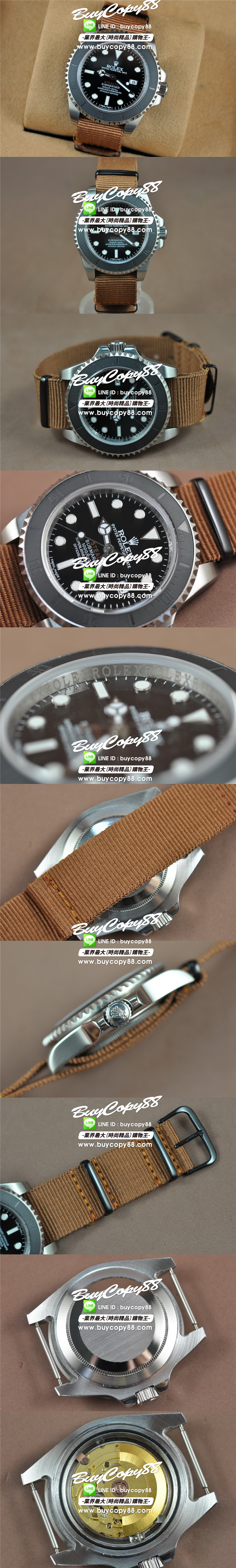 勞力士ROLEX Submariner Ceramic Bezel Nato Strap Dial A-2836-2 Auto 0