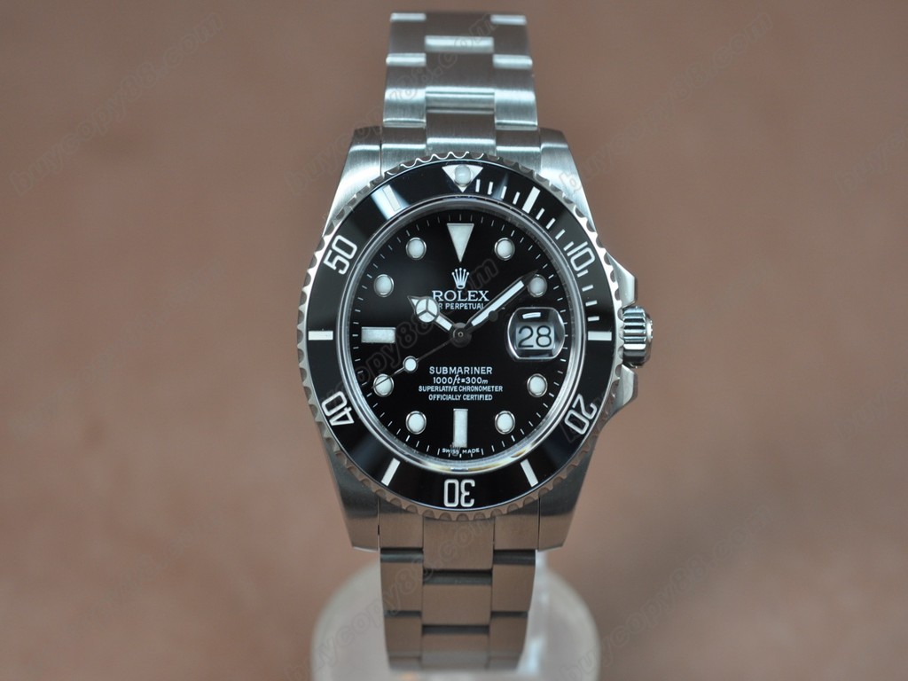 勞力士【男性用】Submariner SS Ceramic Bez Black dial Asia 3135 自動機芯搭載10