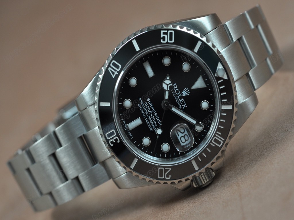 勞力士【男性用】Submariner SS Ceramic Bez Black dial Asia 3135 自動機芯搭載1