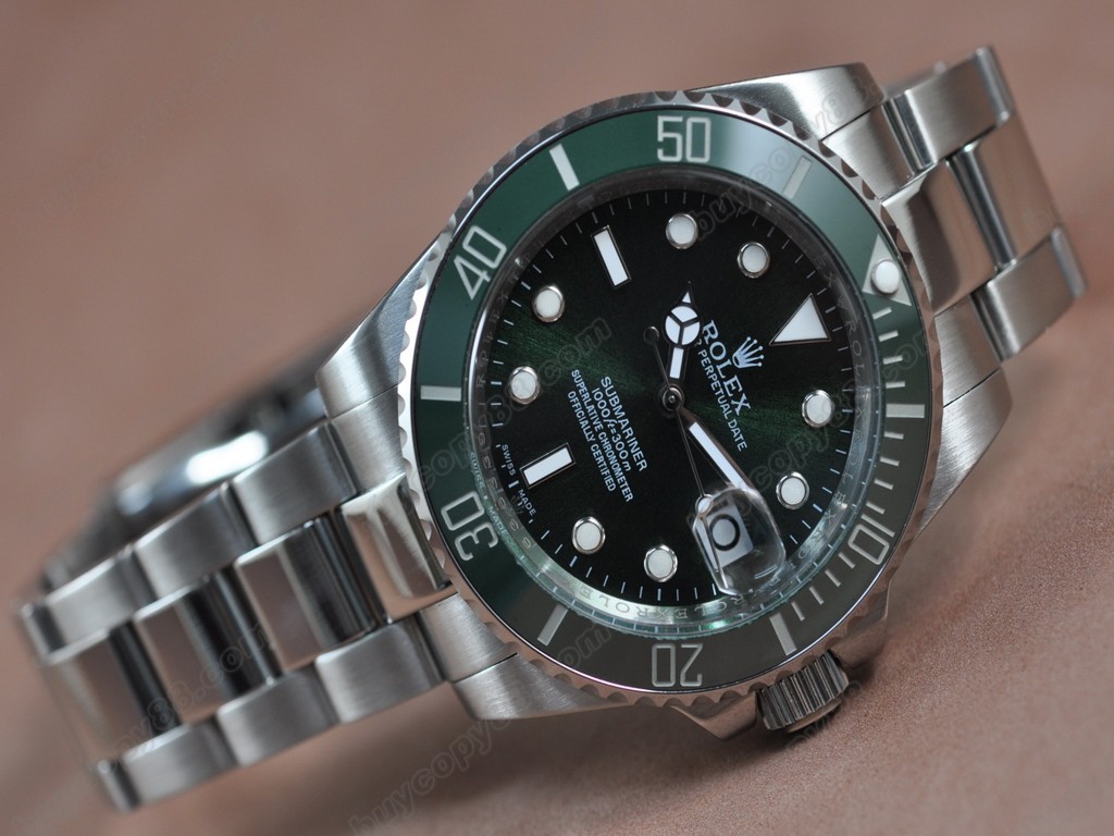 勞力士【男性用】Submariner SS Green Dial Green Ceramic Bezel A-2836-2自動機芯搭載7
