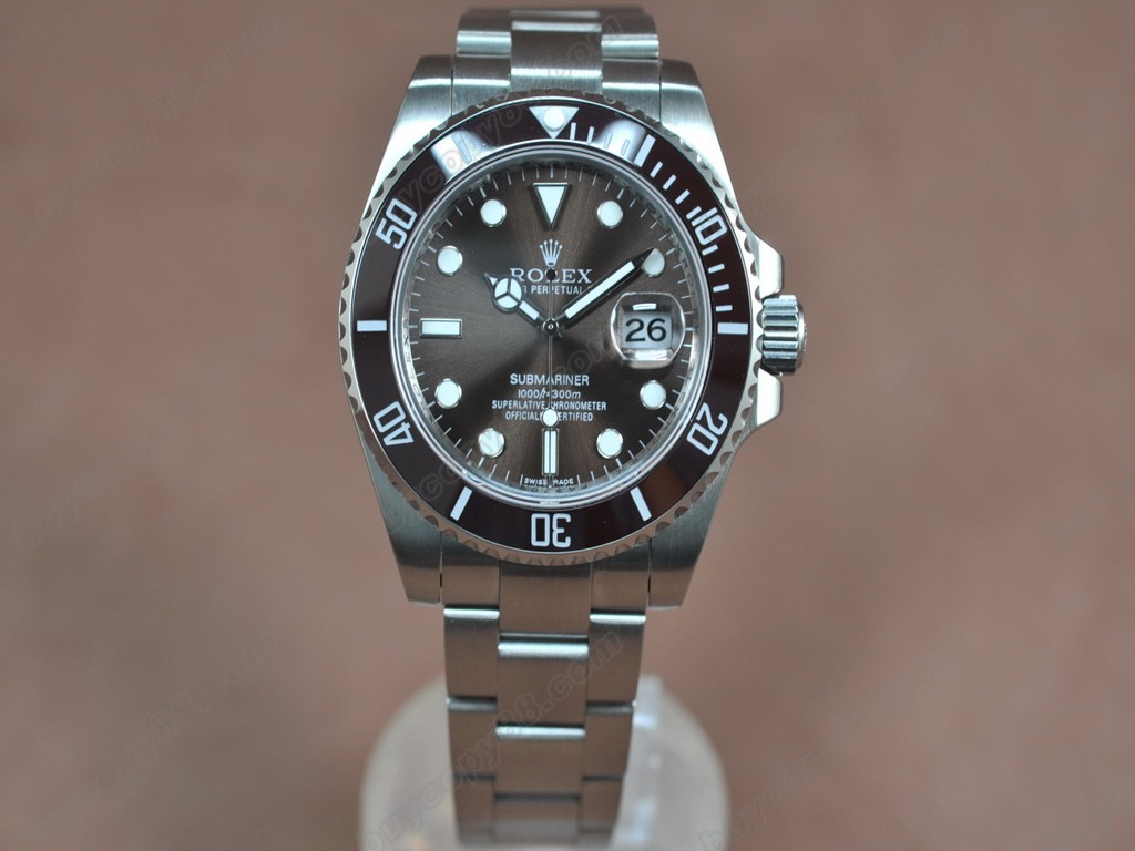 勞力士【男性用】 Submariner SS Brown Dial Brown Ceramic Bezel A-2836-2自動機芯搭載7