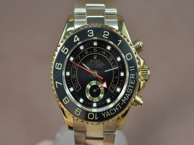 勞力士【男性用】 Yatchmaster II 42mm Full gold Black dial Asia 2813 自動機芯搭載5