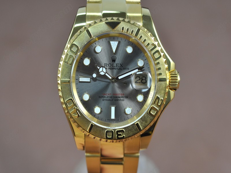 勞力士【男性用】 Yacht Master 41mm Full YG Silver Grey A-2836-2自動機芯搭載0