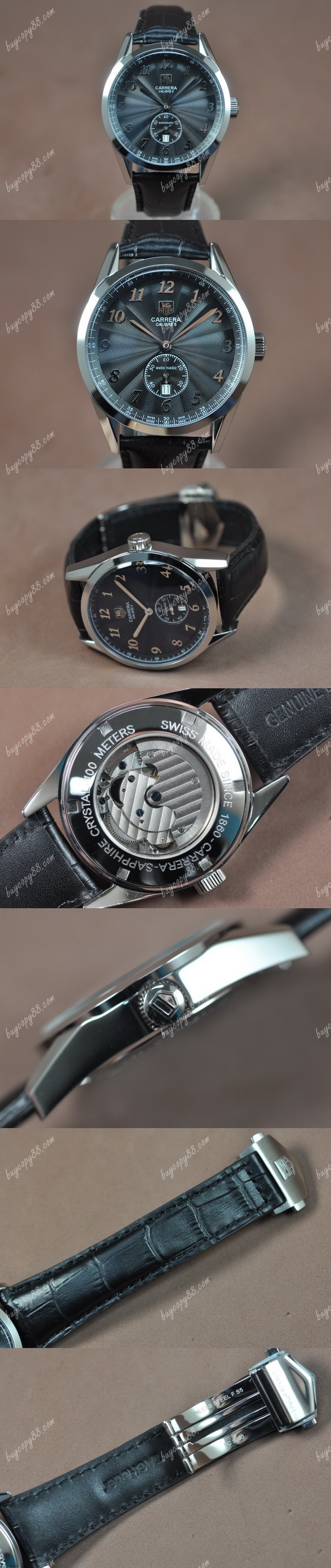  豪雅錶Tag Heuer Carrera Calibre 6 SS/LE Black Dial Asian自動機芯搭載0