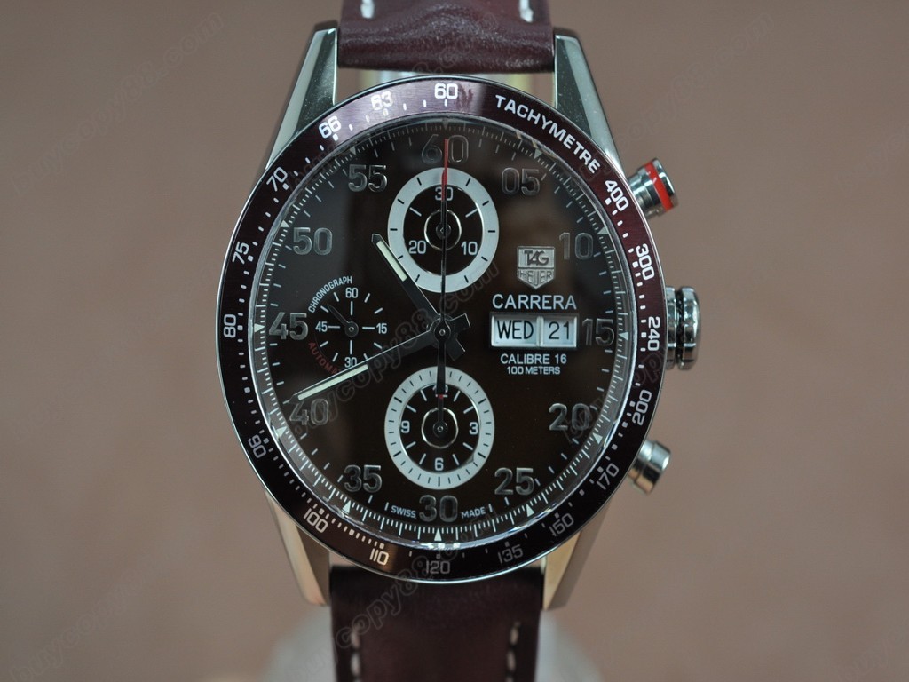 豪雅【男性用】 Carrera 41mm Asian 7750 自動機芯搭載1