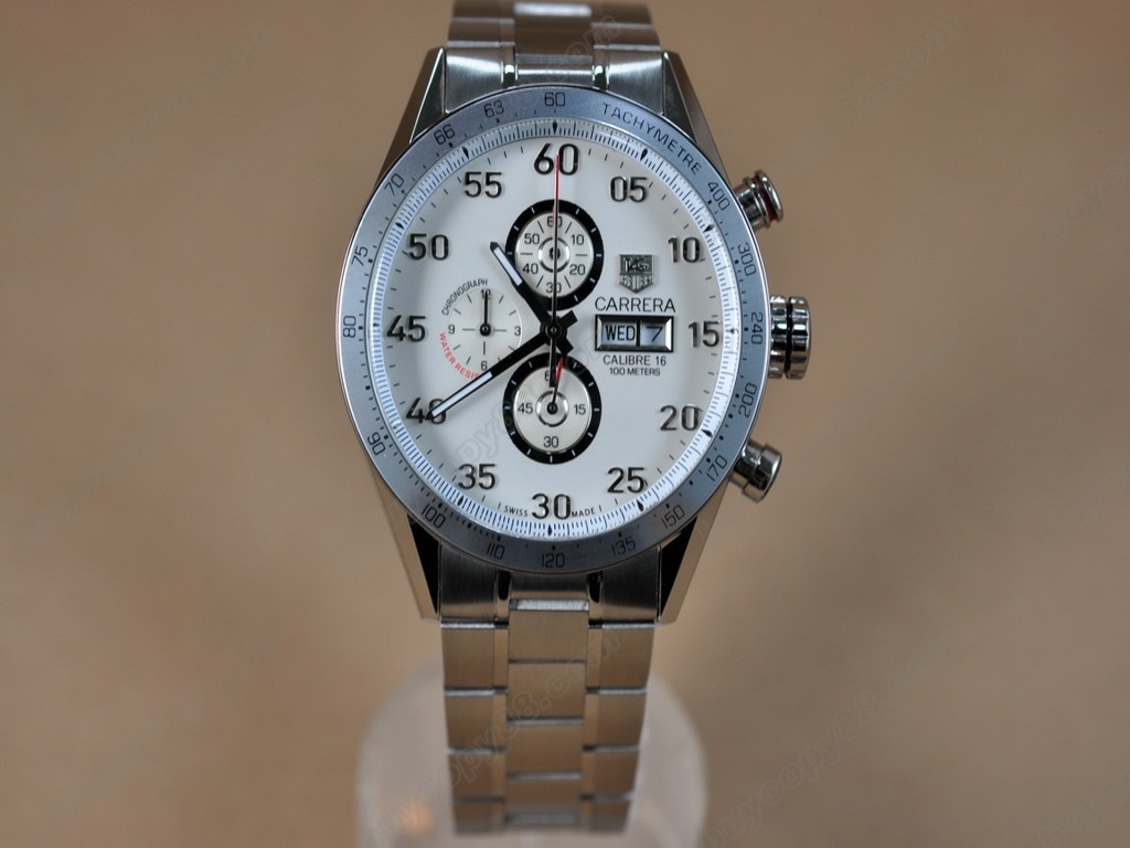 豪雅【男性用】 Carrera 43mm Chrono SS/SS OS10 石英機芯搭載6