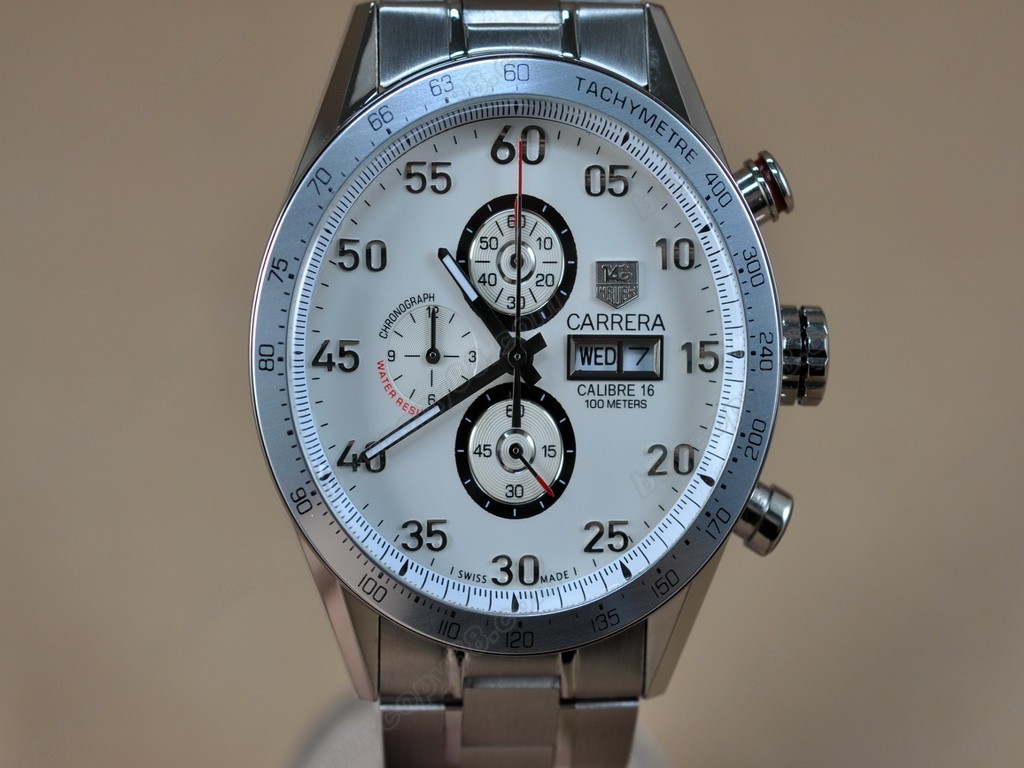 豪雅【男性用】 Carrera 43mm Chrono SS/SS OS10 石英機芯搭載4