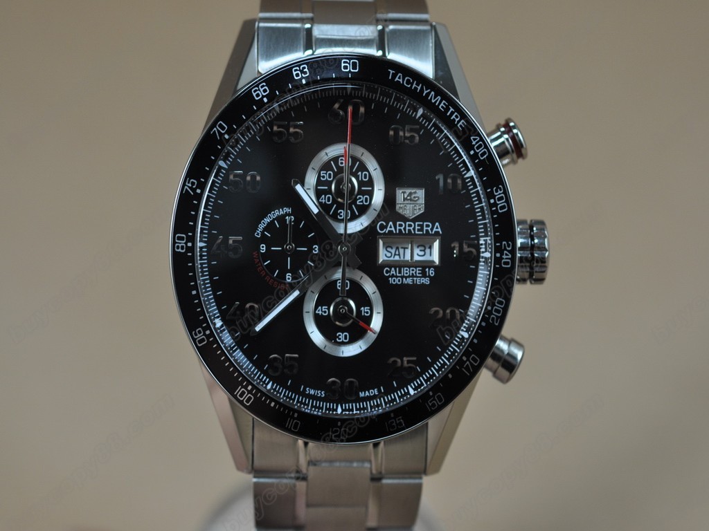 豪雅【男性用】Carrera 43mm Chrono SS/SS OS10 石英機芯搭載4