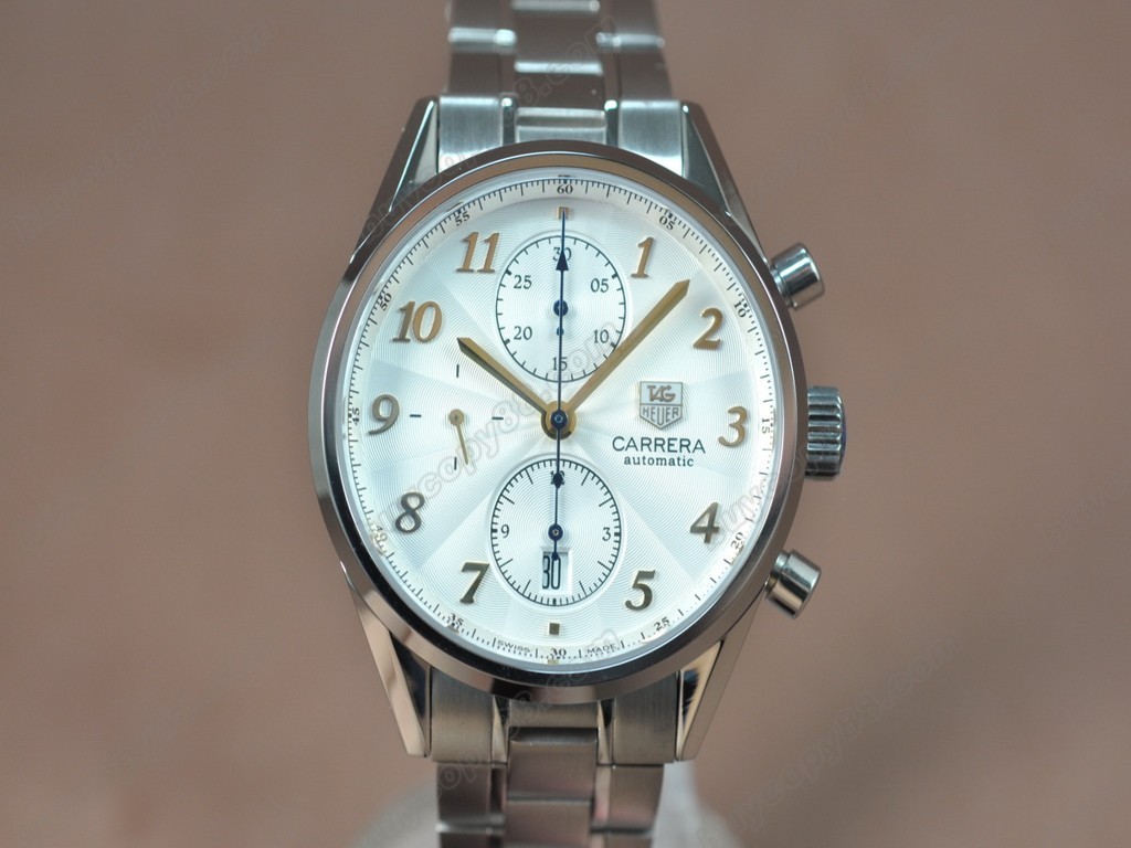 豪雅【男性用】Carrera 1887 Chrono SS/SS White dial A-7750自動機芯搭載4