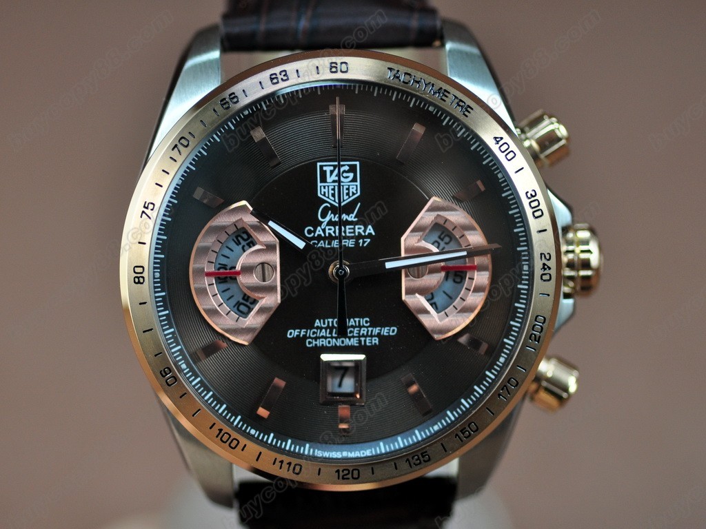 豪雅【男性用】Grand Carrera RG/LE Brown A 7750 自動機芯搭載5