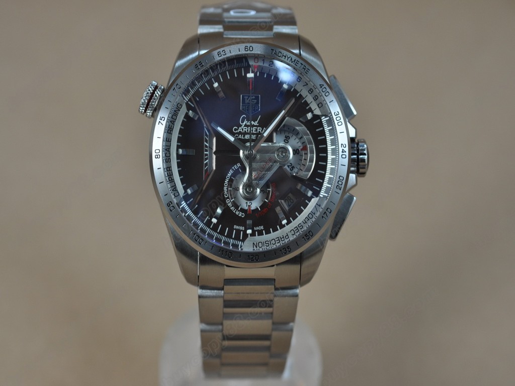 豪雅【男性用】 Grand Carrera Calibre 36 SS/SS Black A-7750自動機芯搭載7