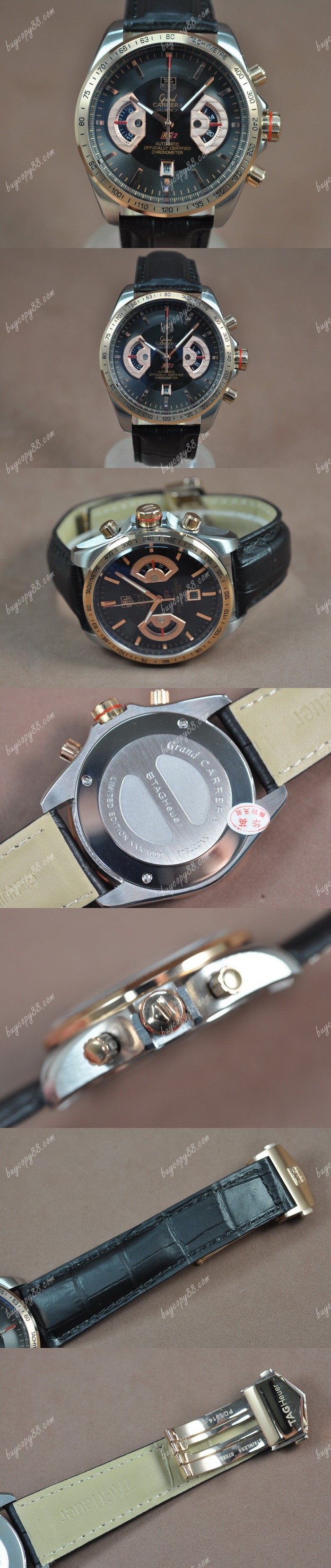  豪雅錶Tag Heuer Grand Carrera Calibre 36 TT/LE Black Jap石英錶0