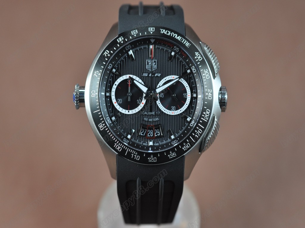 豪雅【男性用】 TGSLR10001 2007 SLR Chronograph SS/LE Asia 7750 自動機芯搭載6