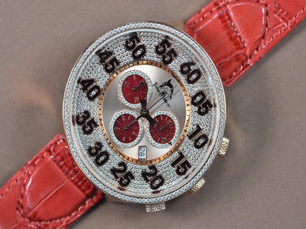 泰洛克大師【男性用】 RG/Diam/LE  RG/Red Dial Swiss 石英機芯搭載5