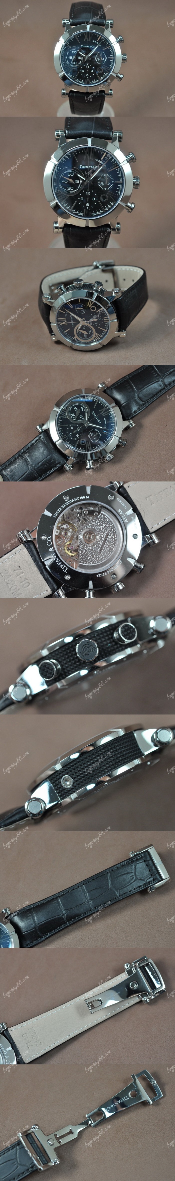  蒂芬尼Tiffany & Co Altas 42mm 玫瑰金/LE Black roman A-7750自動機芯搭載0