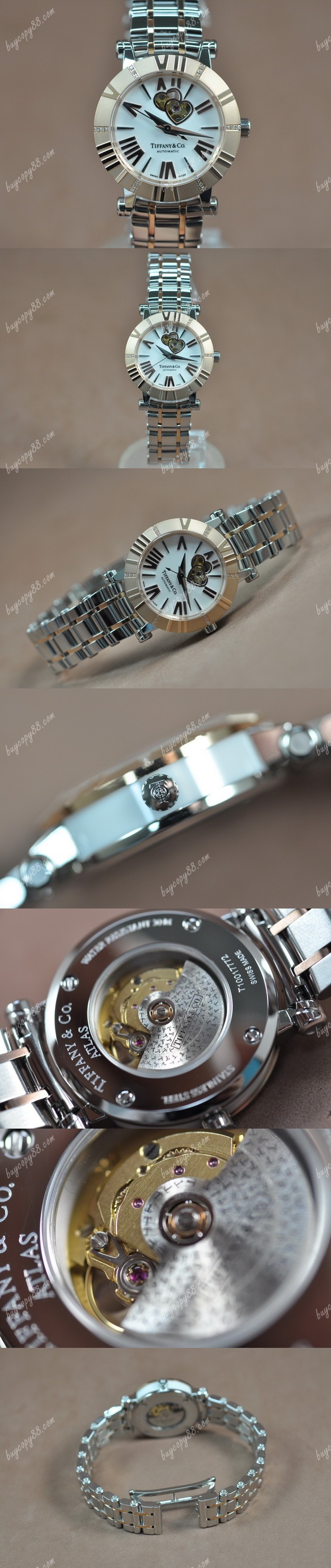 蒂芬尼Tiffany & Co Altas 30mm TT Ceramic White roman Swiss 2671自動機芯搭載0