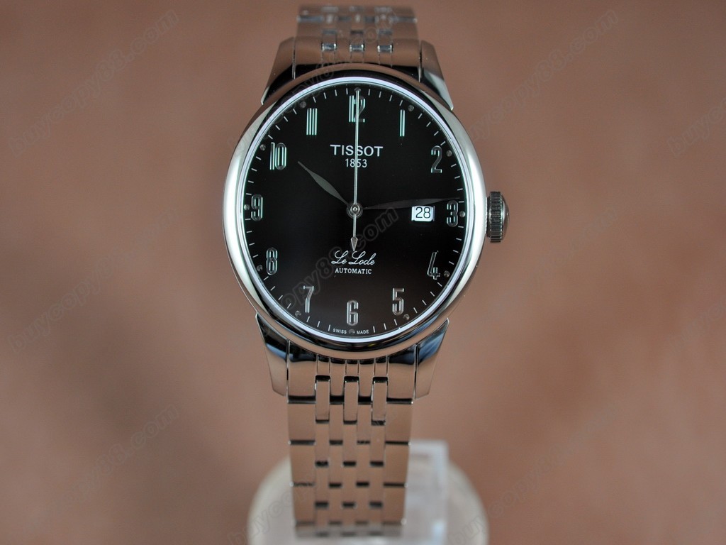 Tissot/天梭【男性用】T-Classic SS/SS Black Swiss Eta 2824-2自動機芯搭載2