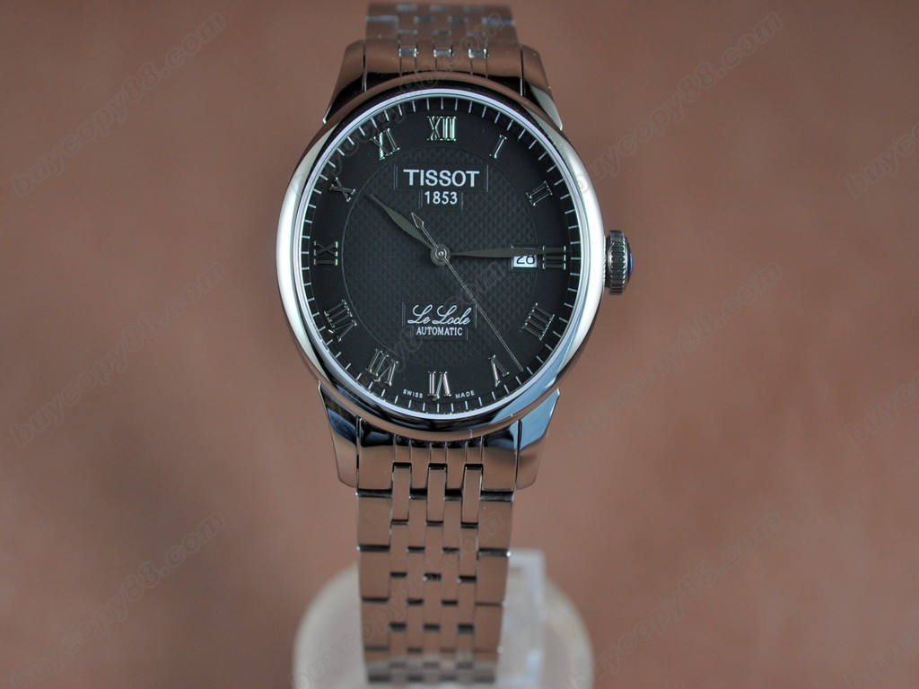 Tissot/天梭【男性用】 T-Classic SS/SS Black Swiss Eta 2824-2 自動機芯搭載2