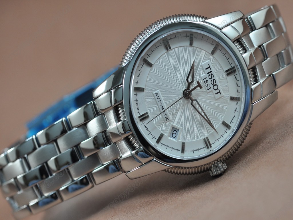 Tissot/天梭【男性用】SS/SS White Asia 2824-2 自動機芯搭載2