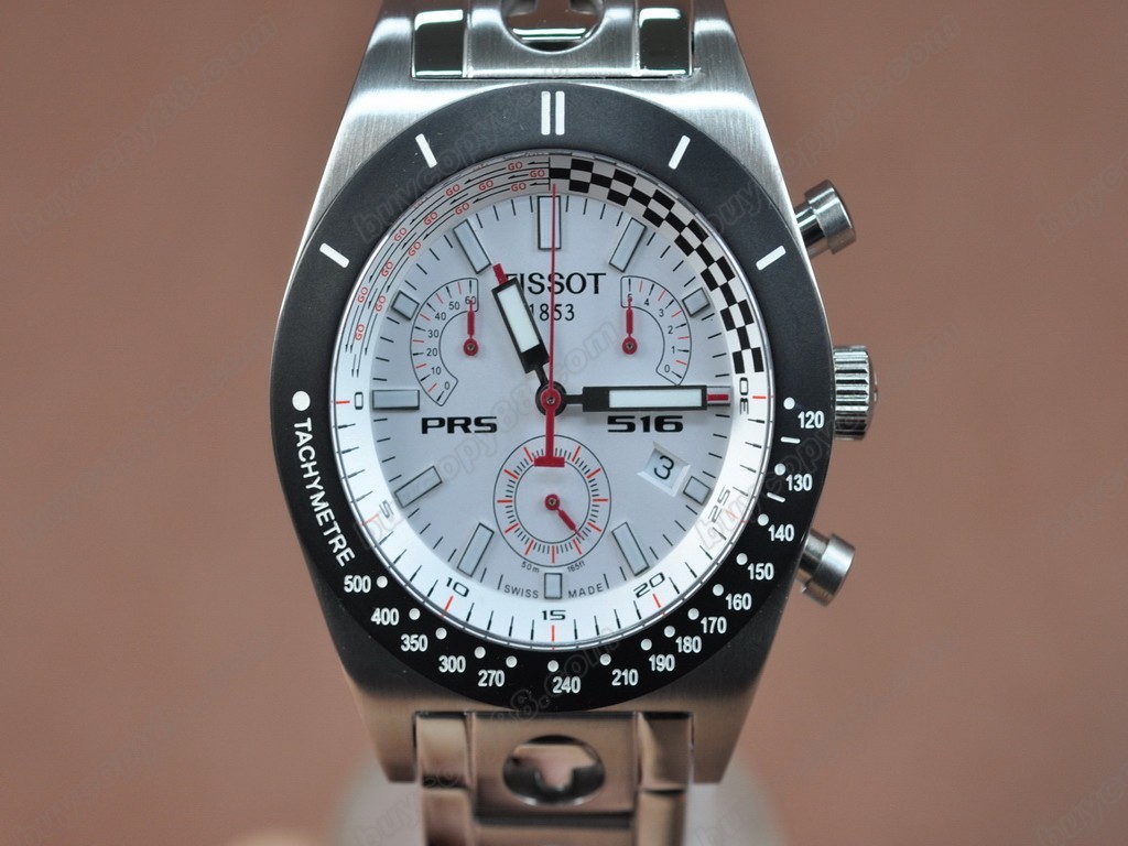 Tissot/天梭【男性用】T-Sport Chronograph SS/SS White Swiss Eta石英機芯搭載1