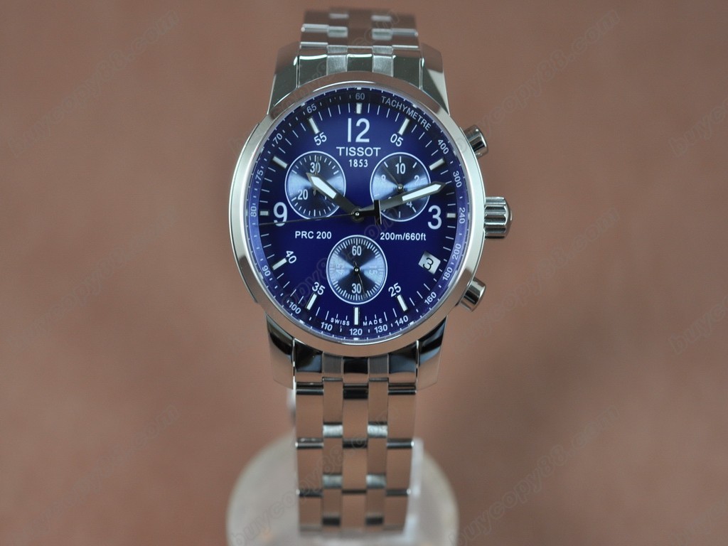 Tissot/天梭【男性用】T-Sport Chronograph SS/SS Blue Swiss Eta 石英機芯搭載0