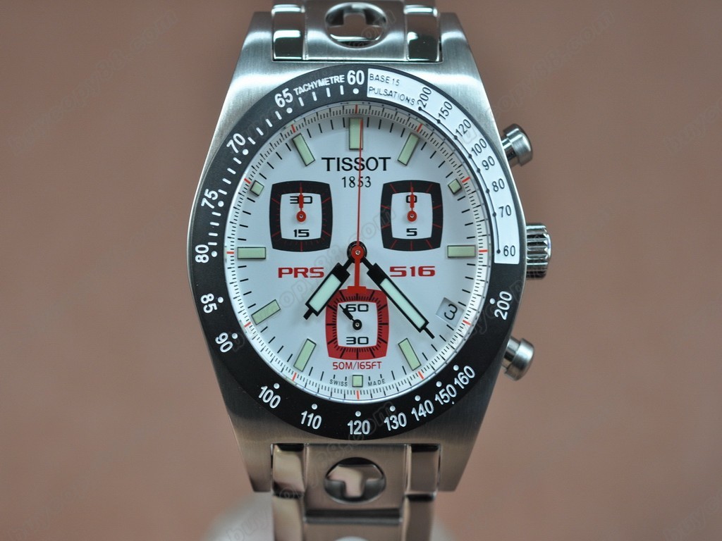 Tissot/天梭【男性用】T-Sport Chronograph SS/SS White Swiss Eta 石英機芯搭載5