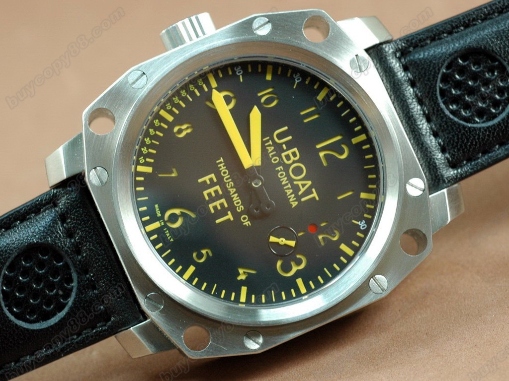 優寶【男性用】Thousands of Feet SS/LE Black/Yellow Swiss Unitas  6497手上鏈搭載3