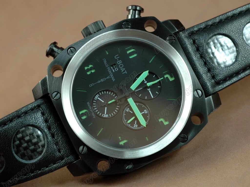 優寶【男性用】 Thousands of Feet Chrono PVD/LE Black/Green A-7750自動機芯搭載5