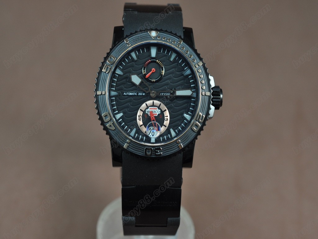 雅典錶 【男性用】 Maxi Marine Diver PVD/RU Black Ocean Asia 23J PR自動機芯搭載0