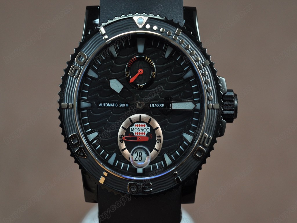 雅典錶 【男性用】 Maxi Marine Diver PVD/RU Black Ocean Asia 23J PR自動機芯搭載1