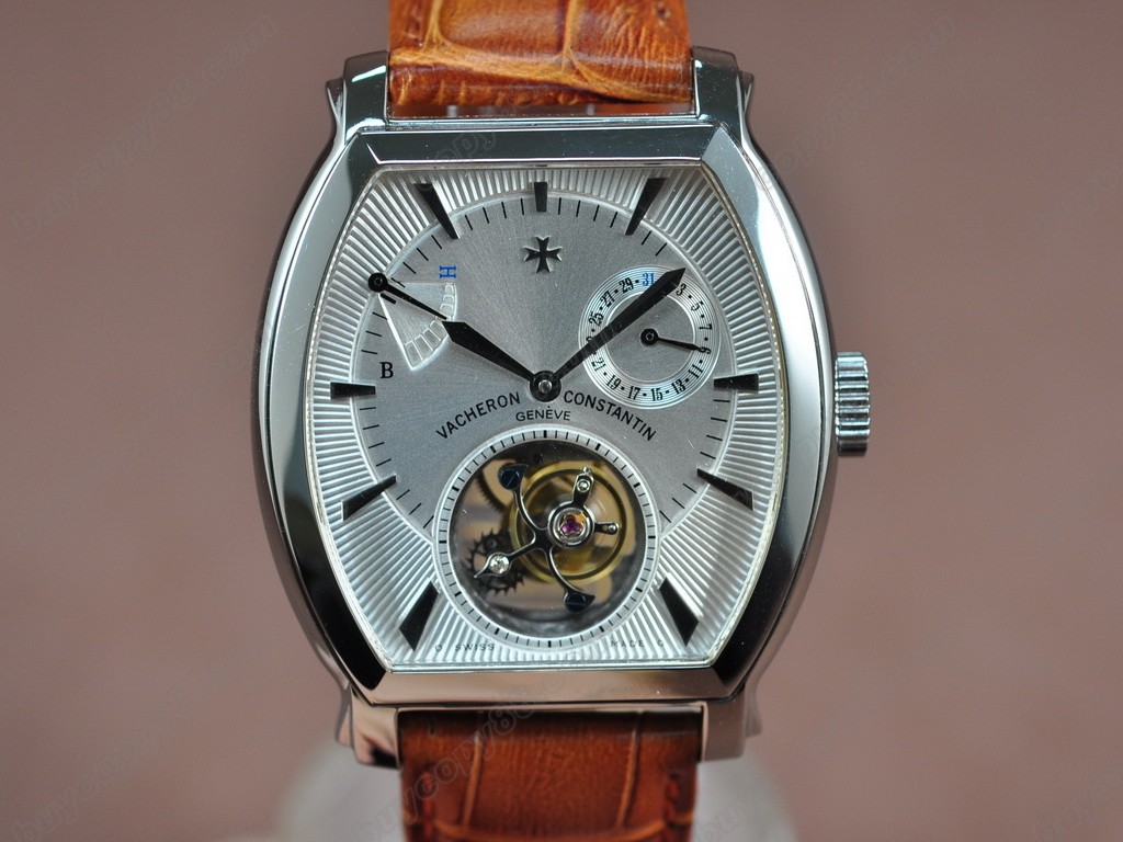 江詩丹頓　【男性用】 Malte Tourbillon WG White Dial Real 陀飛輪搭載6