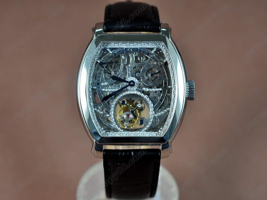 江詩丹頓　【男性用】Malte Tourbillon WG Skeleton Dial Real 陀飛輪搭載　0