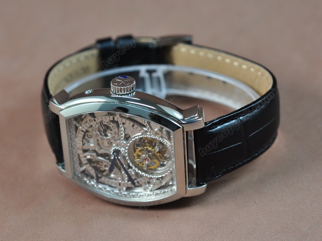 江詩丹頓　【男性用】Malte Tourbillon WG Skeleton Dial Real 陀飛輪搭載　3