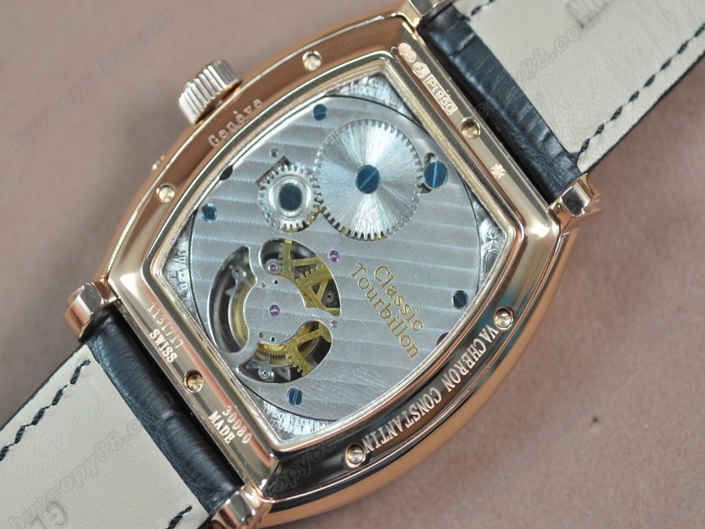 江詩丹頓　【男性用】 Malte Regulator Tourbillon RG/LE Blk Dial Flying 陀飛輪搭載4