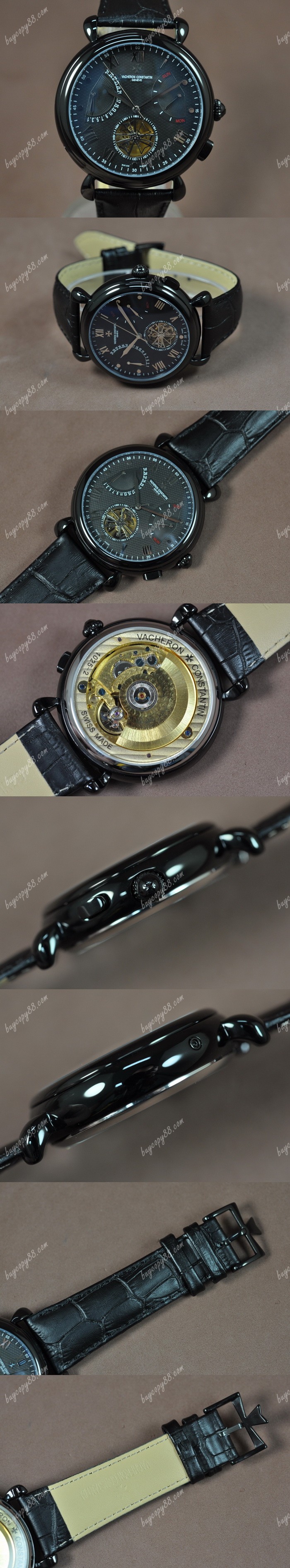  江詩丹頓Vacheron Constantin Matle Calender Tourbillon PVD/LE Black Asian自動機芯搭載0