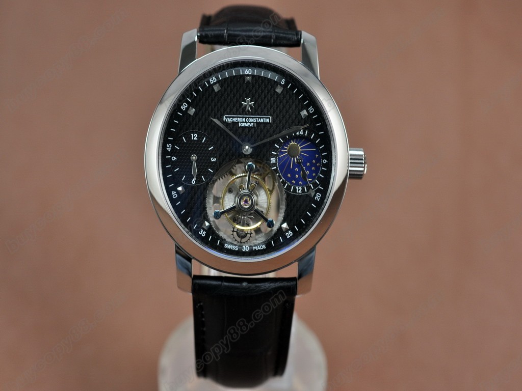 江詩丹頓　【男性用】 Patrimony Regulator Tourbillon SS/LE Black Flying陀飛輪搭載0