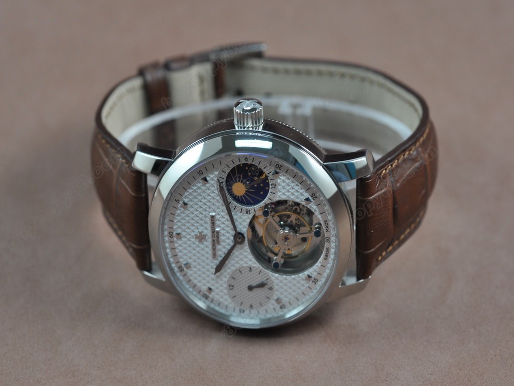 江詩丹頓　【男性用】 Patrimony Regulator Tourbillon SS/LE White Flying陀飛輪搭載 7