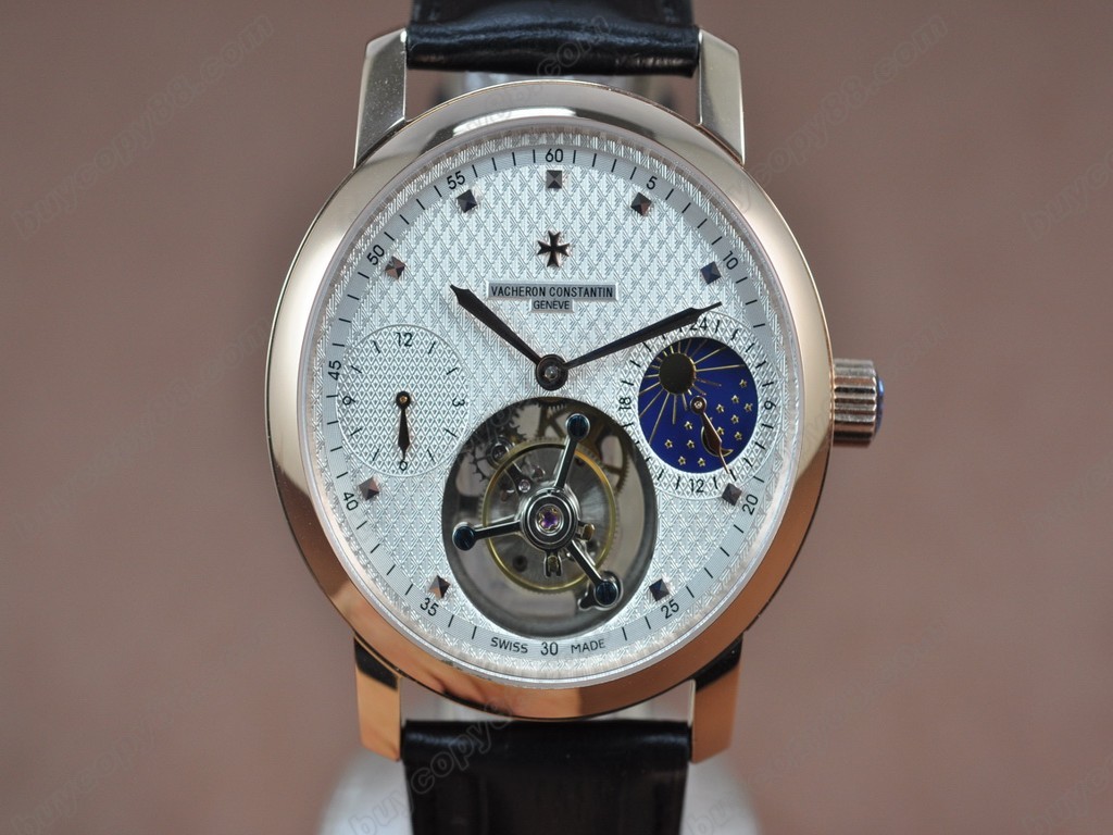 江詩丹頓　【男性用】Patrimony Regulator Tourbillon RG/LE White Flying 陀飛輪搭載1