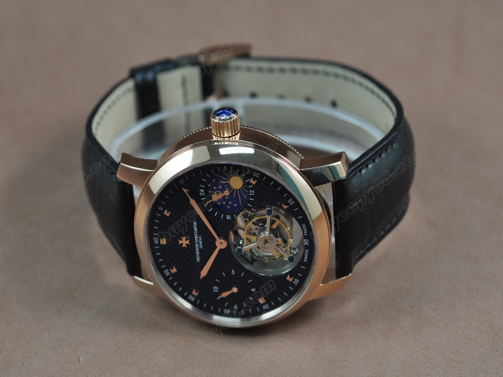 江詩丹頓　【男性用】 Patrimony Regulator Tourbillon RG/LE Black Flying 陀飛輪搭載　7