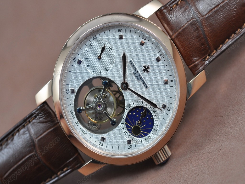 江詩丹頓　【男性用】 Patrimony Regulator Tourbillon RG/LE White Flying陀飛輪搭載0