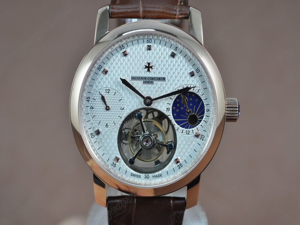 江詩丹頓　【男性用】 Patrimony Regulator Tourbillon RG/LE White Flying陀飛輪搭載6