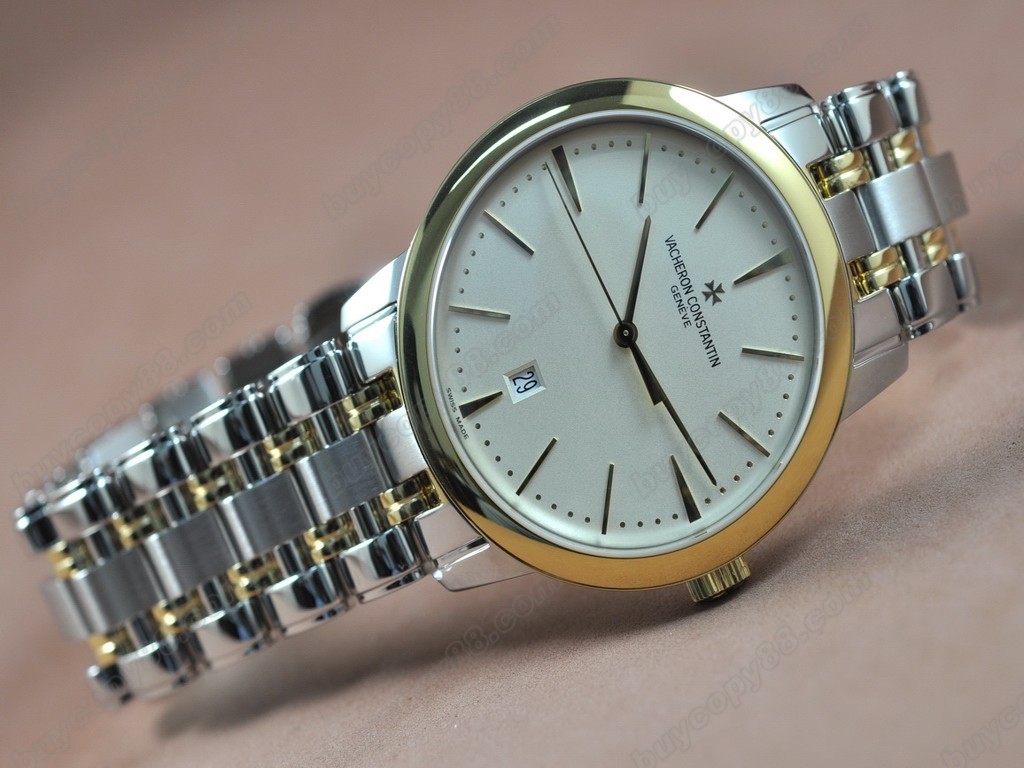 江詩丹頓　【男性用】 Patrimony TT/White Swiss Eta 2824-2自動機芯搭載3